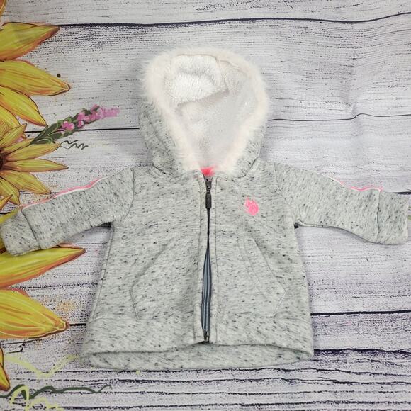 U.S. Polo Association Baby Girl Hooded Jacket Size 3-6 Months - Picture 2 of 8